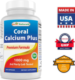 Best Naturals Coral Calcium plus 1000 Mg 250 Capsules (250 Count (Pack of 1))