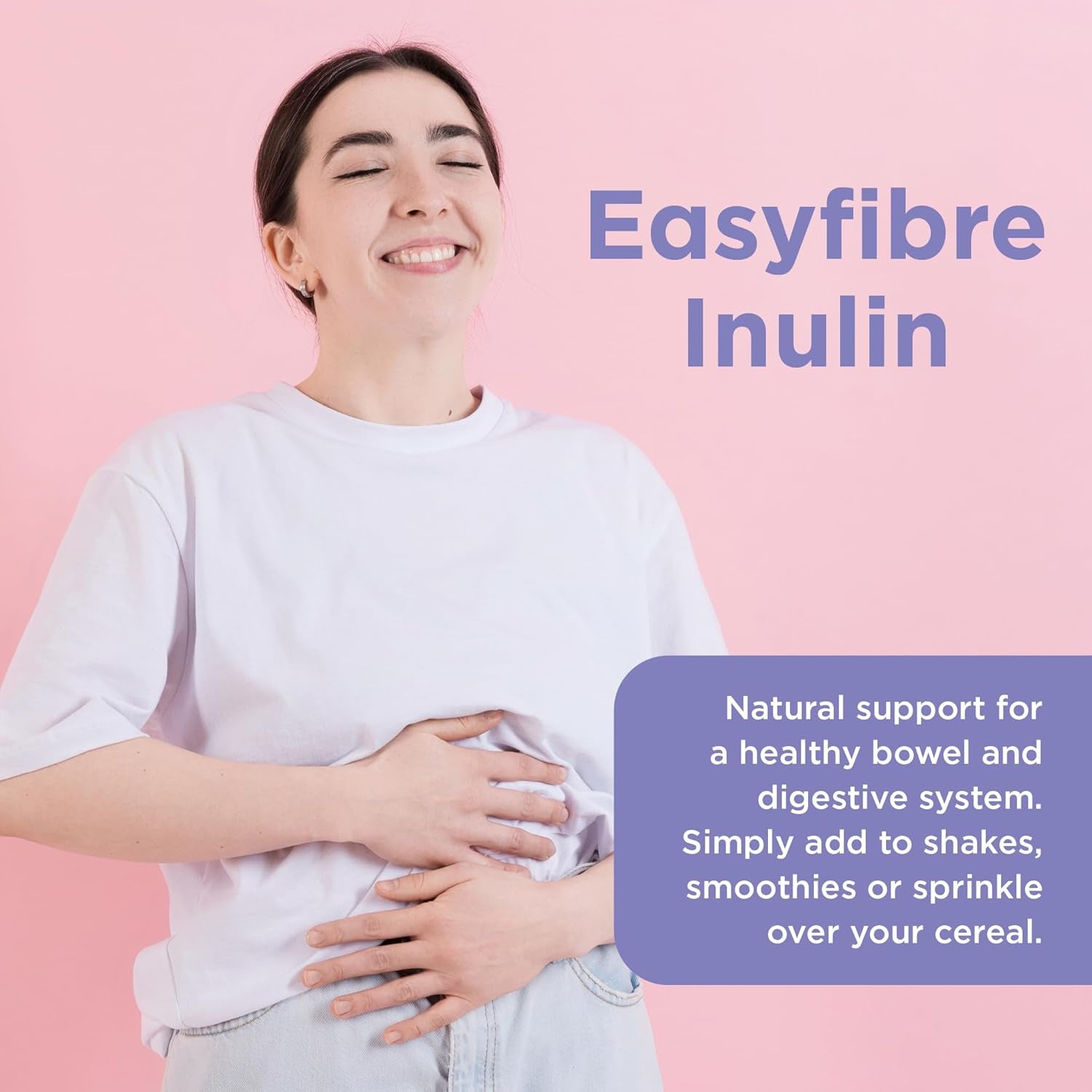 Healthspan Easyfibre Inulin (450G) | a Natural Way to Keep Your Digestive System Functioning Healthily | Increase Fibre Intake | Made from 100% Chicory Root | Vegan