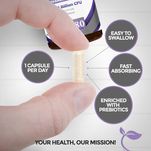 Bio Cultures Complex Probiotics & Prebiotics 100 Billion CFU - 6 Month Supply - Pro Biotics for Gut Health with Lactobacillus & Saccharomyces Boulardii - Vegan Probiotics for Men & Women - 180 Caps