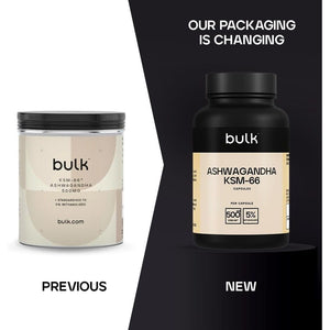 Bulk Ashwagandha KSM-66 Capsules, 500 Mg, Pack of 30, 30 Servings, Packaging May Vary