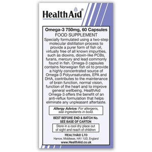 Healthaid Omega 3 750 Mg - 60 Capsules, (Pack of 1)