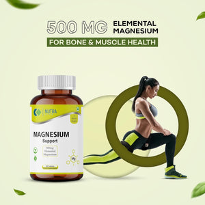 Magnesium Supplements 500Mg for Muscle, Bone & Energy. Magnesium Tablets for Women & Men, 90 Tablets, 3 Month Supply-Nutra Life