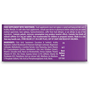 Wellwoman Energy Lime - 10 Dissolving Multivitamins Effervescent Tablets for Woman, Natural Lime Flavour