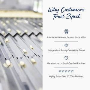 Zipvit Iron Tablets High Strength with Vitamin C, B12 & Folic Acid, 180 Vegan Energy Tablets, Iron Supplements for Women & Men for Energy & Absorption