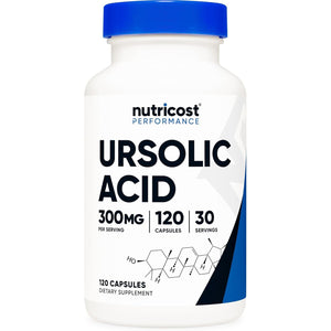 Nutricost Ursolic Acid 300Mg, 120 Capsules - Vegetarian, Non GMO, Gluten Free, Soy Free