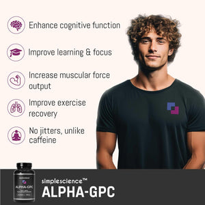 Simple Science Alpha GPC 600Mg X 60 Servings | >99% Pure Α-Gpc | Lab Tested | Choline Supplement | Nootropic for Brain Support, Focus, Memory, Mood & Energy | 100% Natural & Non-Gmo