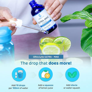 Ultra Lyte Ultra Mag Ionic Magnesium Supplement – 118Ml Food Supplement – Concentrated 400Mg Liquid Minerals – Reduce Tiredness & Fatigue – Supports Electrolyte Balance & Muscle Function