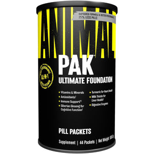 ANIMAL Pak Ultimate Foundation - 12-In-1 Multivitamin Complex with Vitamins, Minerals & Amino Acids - with Vitamin D3 K2 & Magnesium - 44 Packs of 8 Tablets Each