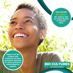 Bio Cultures Complex Probiotics & Prebiotics 50 Billion CFU – 6 Months Supply - Acidophilus & Saccharomyces Boulardii Probiotic – 180 Vegan Capsules - Probiotics for Gut Health
