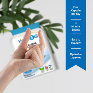 Health4All Aloe Vera Gel Extract 6000Mg 90 Capsules, Digestive Health Detox Supplement, Support for Leaky Gut, Acid-Alkaline and Ph Balance, Pure Vegan Cleanse Capsules (Not Tablets) | Made in UK