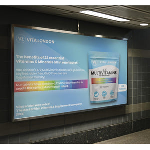 Multivitamin Tablets for Women & Men | 22 Essential Active Multi Vitamins & Minerals | 4 Month Supply (Tablet, Not Powder or Multivitamins Capsule) | UK Made Supplements