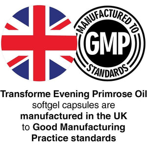 Transforme Evening Primrose Oil Capsules 1300Mg, 240 Softgels, Cold Pressed Omega 6, GLA & LA, Gluten Free
