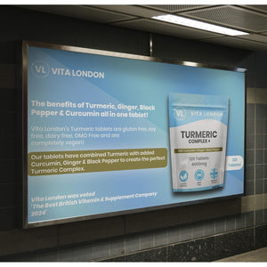 Turmeric Tablets 4000Mg | Turmeric Supplement with Added Black Pepper & Ginger | 120 High Strength Curcumin Tablet (Gummies, Not Capsule or Powder) | Vegan, Made in UK