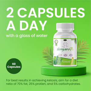 Slimjaro Pro Weight Management Capsules – Natural Energy & Metabolism Support with L-Carnitine, Garcinia Cambogia, 60 Vegan Capsules