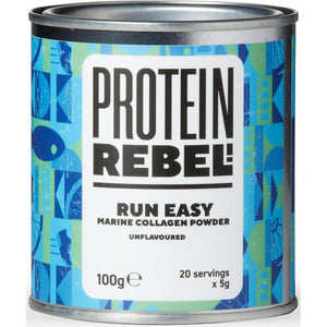 Marine Collagen Powder - No Aftertaste, 20 Servings of Pure Collagen - Hydrolysed Marine Collagen Supplements for Running Nutrition, Joints, Skin, Hair & Nails - Run Easy by Protein Rebel (20 Uses)