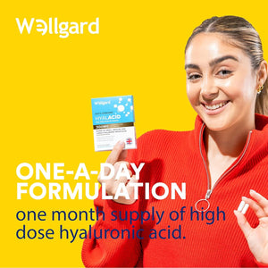 Wellgard Vegan Hyaluronic Acid Supplements, 50 to 3000 DA - Hyaluronic Acid Capsules, Made in UK
