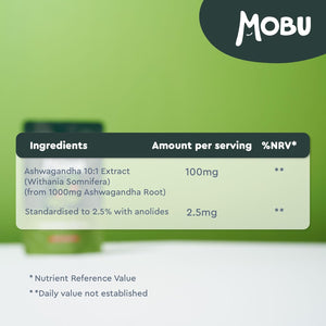 Ashwagandha 1000Mg 120 Tablets | High Strength Ashwagandha Supplement | Ayurvedic | GMP Approved | Vegan | Letterbox Friendly | MOBU UK