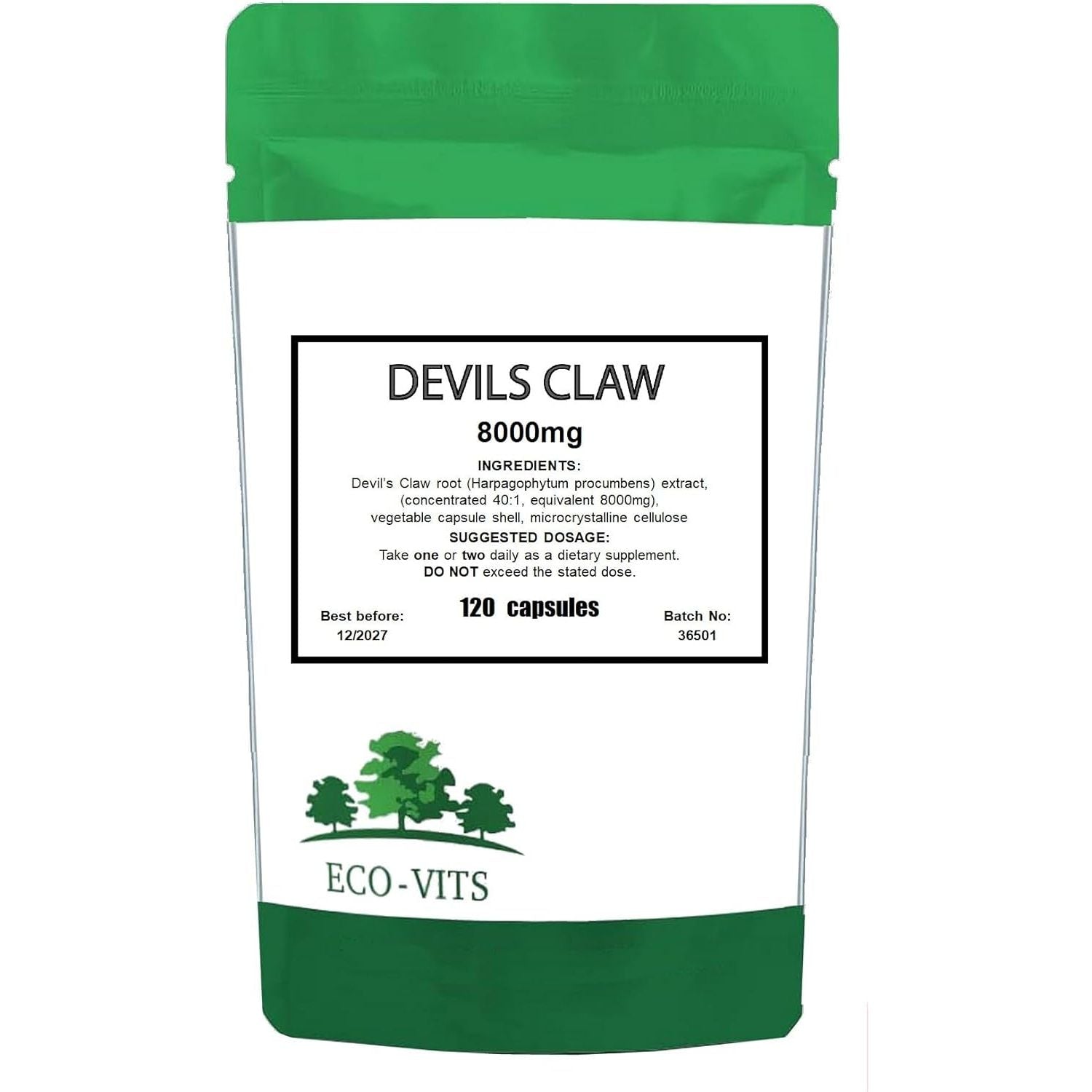 Devils Claw 8000Mg 120 Caps anti INFLAMMATORY Pain Relief