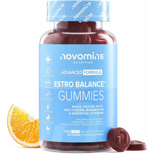 Novomins Estro Gummies – Womens Multivitamins - with Vitamin D, B6, B12, Maca & Kale Extract, Inulin - 60 Vegan Gummies
