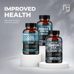Omega 3 6 9 - Premium Nutritional Supplement - 90 Triple Omega Softgels - Made in the UK