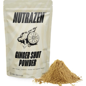 Ginger and Turmeric Shot Powder 100 Servings | Drink Supplement with Orange, Cayenne Pepper and Zinc | Organic and Natural Ingredients No Added Sugar | Mix with Water, Juice or Tea | 100G