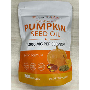 Pumpkin Seed Oil Capsules 1000Mg per Serving - 300 Softgels for Hair & Urinary Support - 2-In-1 Formula, Rich in Zinc & Omega Fatty Acids - Easy-To-Swallow, Vegan