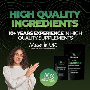 Nutrality Magnesium Glycinate 500Mg | High-Strength Magnesium Complex | Supports Bone Health & Energy Levels | Sleep Aid Promotes Relaxation | 60 Vegan Capsules