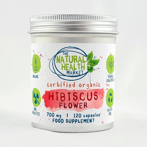 Organic Hibiscus Flower 700Mg Capsules • Soil Association Certified Organic (120 Capsules)