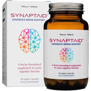Synaptaid Advanced Brain Support Supplement to Assist Cognitive Function Vegan 60 Capsules (Twin Pack)