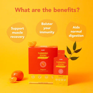 Zooki 750Mg Liposomal Curcumin from Turmeric Liquid Sachets | 4X Higher Absorption | Vegan, Allergen Free, Natural Ingredients | (Tangerine Flavour, 14 Servings)