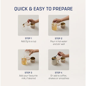 Dirtea Lion'S Mane Oganic Mushroom Powder – Enhances Focus, Memory & Digestion. 60G Tin with 30 Servings and Serving Spoon. 100% Pure Lions Mane Powder for Wellness.