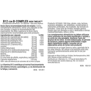 HIGH TWELVE® Vitamin B12 with B-Complex: 30 Caps