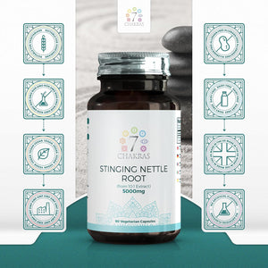 7C Stinging Nettle Root | 90 High Strength Stinging Nettle Root Capsules - 5000Mg Nettle-Root per Serving from 10:1 Extract | Non-Gmo, Gluten & Allergen Free | ISO Certified & Manufactured in the UK