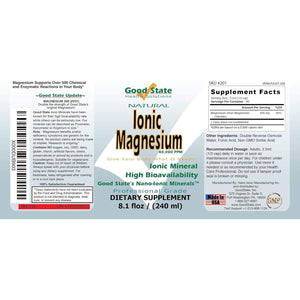Good State | Liquid Ionic Magnesium | Dietary Supplement | Great for Digestive System | 96 Servings | 8 Fl Oz Bottle