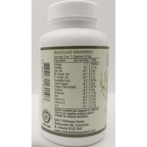 Triple Blend Seaweed Tablets 500 Mg 90 Capsules Certified Organic Harvested in North Atlantic Coast of Ireland