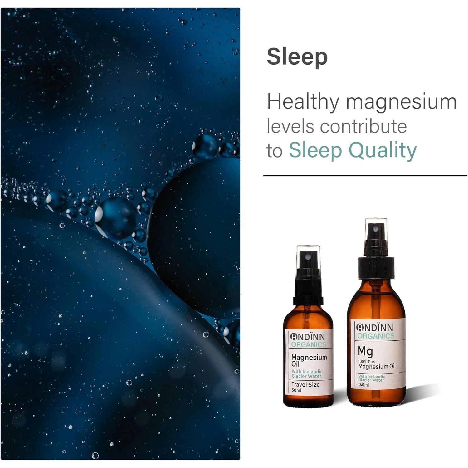 Magnesium Oil Spray | Naturally Ph Balanced | Joints, Muscles & Sleep | with Icelandic Glacier Water | High Strength | 31% Concentration | Eco Friendly | Made in the UK