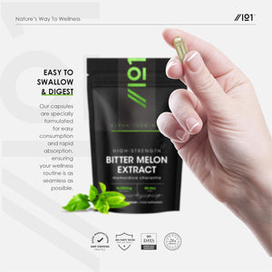 Bitter Melon Extract 16,500Mg (Karela) – 60 Vegan Capsules (2 Months Supply) – Resealable and Recyclable Pouch by Alpha01 (Natural)