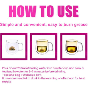 Slimming Tea, Natural Detox Tea Bags for Weight Loss, Belly Fat Burner(3Pcs)