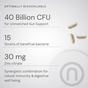 Advanced Probiotics 40 Billion CFU – 15-Strain Formula with 26B Acidophilus – Gut, Immune & Bowel Support – Made in the UK | GMP Standards | Vegan | Non-Gmo | Gluten & Dairy Free
