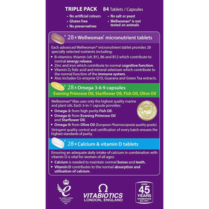 Wellwoman Max, Beauty Supplements, Maximum Support Formula for Women Wanting to Boost Energy, Immune System and Bone Health, 84-Multivitamin Tablets by Vitabiotics