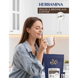 Herbamina Instant Functional Coffee Blend – 30 Sachets (90G) – Premium Herbal Coffee with Natural Plant Extracts – Energy & Focus Support