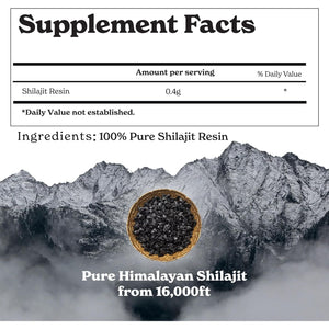 Better Alt Pure Himalayan Shilajit Resin High Potency Gold Grade for Men & Women| 75 Servings for Energy Boost & Immune Support, 75%+ Fulvic Acid, with Lab Test Report,400Mg