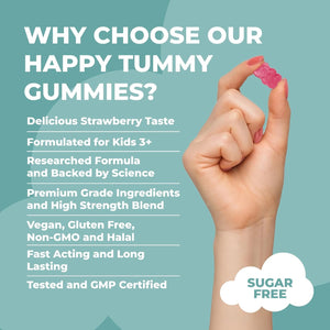 Kids Probiotic Gummies – Chewable, Sugar-Free & Vegan – Probiotics with Vitamin D & Calcium for Immune Support & Gut Health – Raspberry Flavor, Gluten-Free – 1 Month Supply