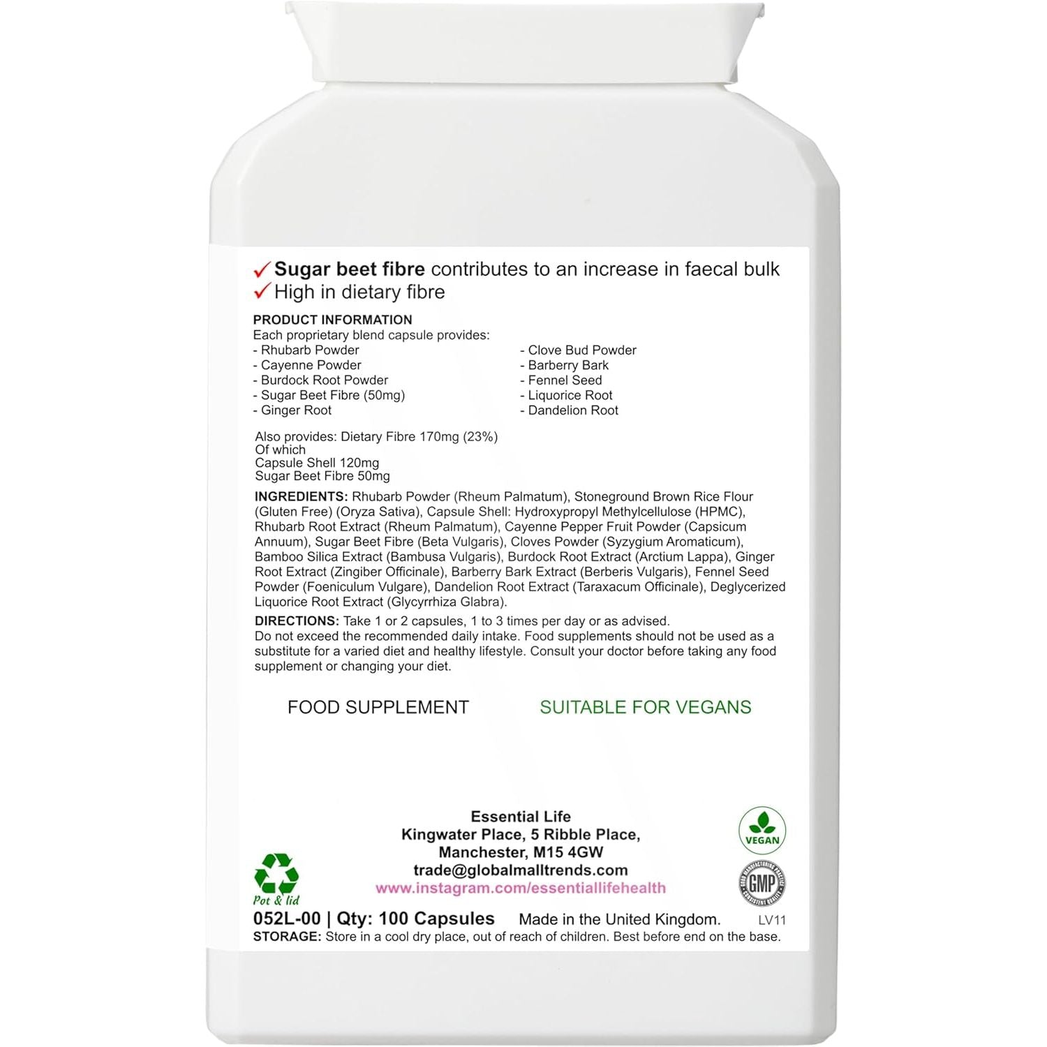 Essential Life Cleanse Boost - Detox & Cleanse Supplements - Colon Cleanse Supplements - Herbal Colonics Complex