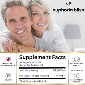 Wild Caught Fish Eggs, Omega 3 Supplement Supports Brain, Heart, Fertility and Inflammatory Health, Whole Food Source of Vitamin D, K2, and A, Non-Gmo, 120 Capsules