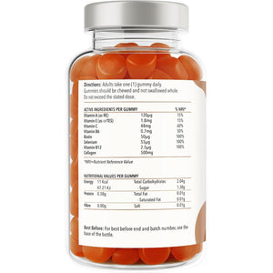 Troo Health Care Collagen Complex - 90 Natural Orange Gummies - One per Day Hydrolysed Collagen with Biotin, Vitamin C & Selenium - Three Months Supply – Healthy Skin & Hair for Men & Women