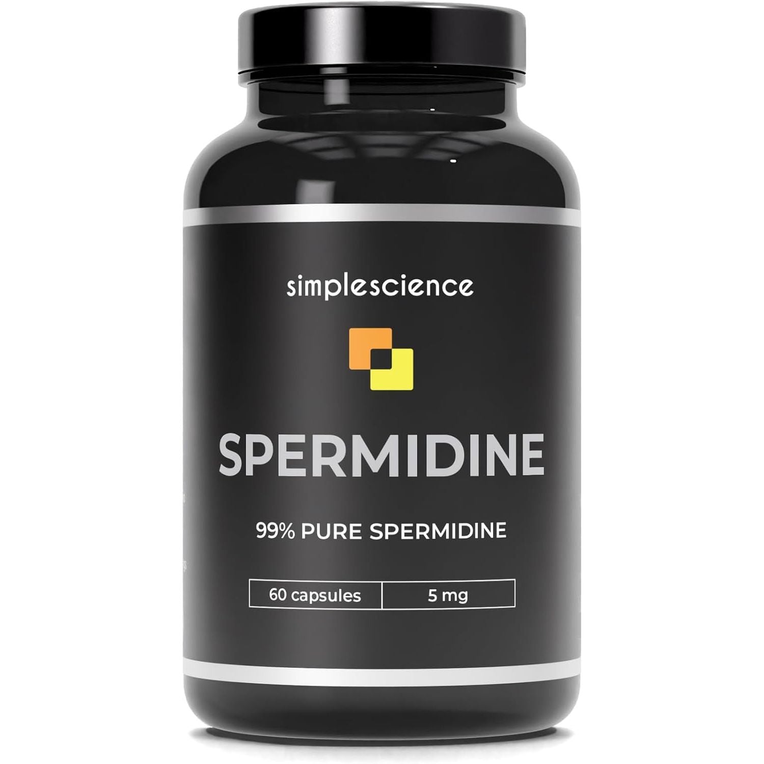 Ultra Pure SPERMIDINE | 60 Servings | 99% Pure Spermidine Content | 5Mg per Capsule | Anti-Ageing & Longevity Supplement | Lab Tested | 100% Natural and Non-Gmo