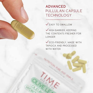 Olive Leaf Extract - Maximum Strength - High in Oleuropein - Spanish Source - UK Made - Zero Additives - Pullulan (120 Capsule Pouch)