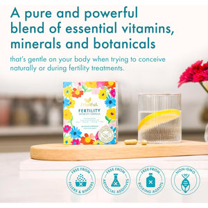 Fruitful Fertility Supplements for Women – Prenatal & Pregnancy Vitamins with Folic Acid Vitamin D & Coenzyme Q10 – Supports Natural Conception & Reproductive Health – 60 Capsules