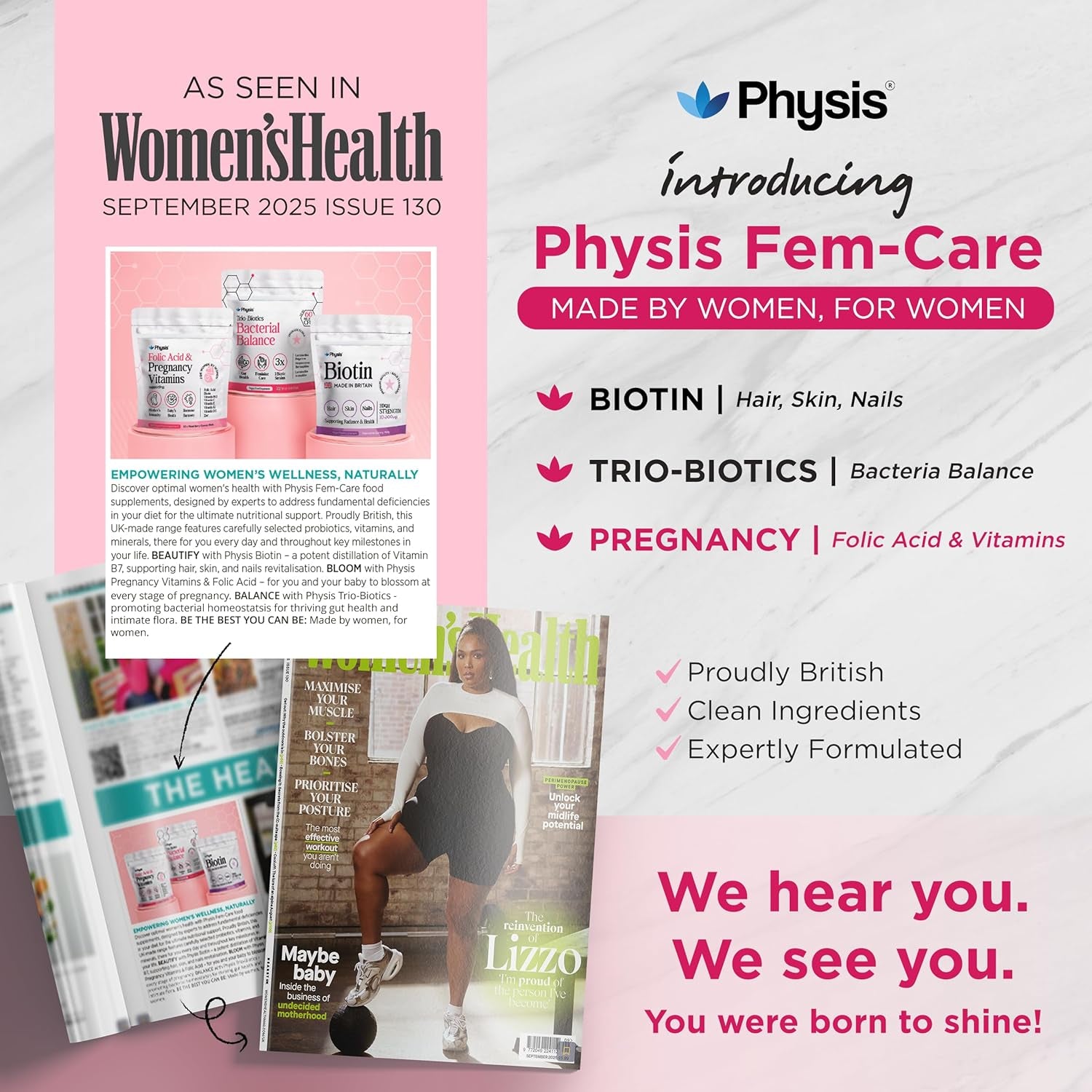 Physis Folic Acid & Pregnancy Vitamins | Prenatal Vitamins for Women | 60 Vegan Melt-In-Your-Mouth Mixed Berry Gummies | with Folic Acid, Vitamin D3, B12, Zinc, Iodine | Uk-Made Pregnancy Supplements